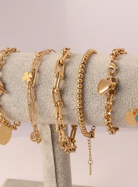 Bracelets With Stainless Steel Beads Bracelets For Women Gol