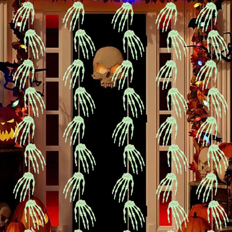 Halloween party decorations hang scary hand bones万圣horror