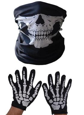 Halloween Mask Horror Skull Chin Mask Skeleton Ghost Gloves