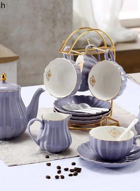 Light Coffee Cup and Saucer Set Milk Pot Sugar Pot Coffee Ap