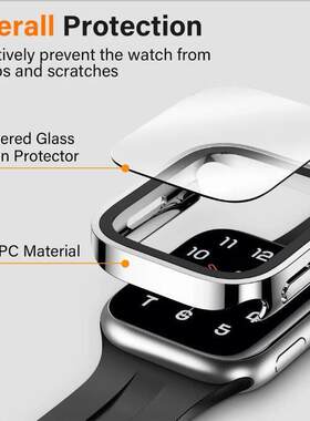 Glass+Cover适用于Apple Watch case iWatch series 7 8 SE 6 5 4