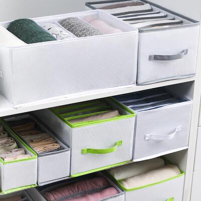 Jeans Compartment Storage Box Closet Organizer Clothes Separ