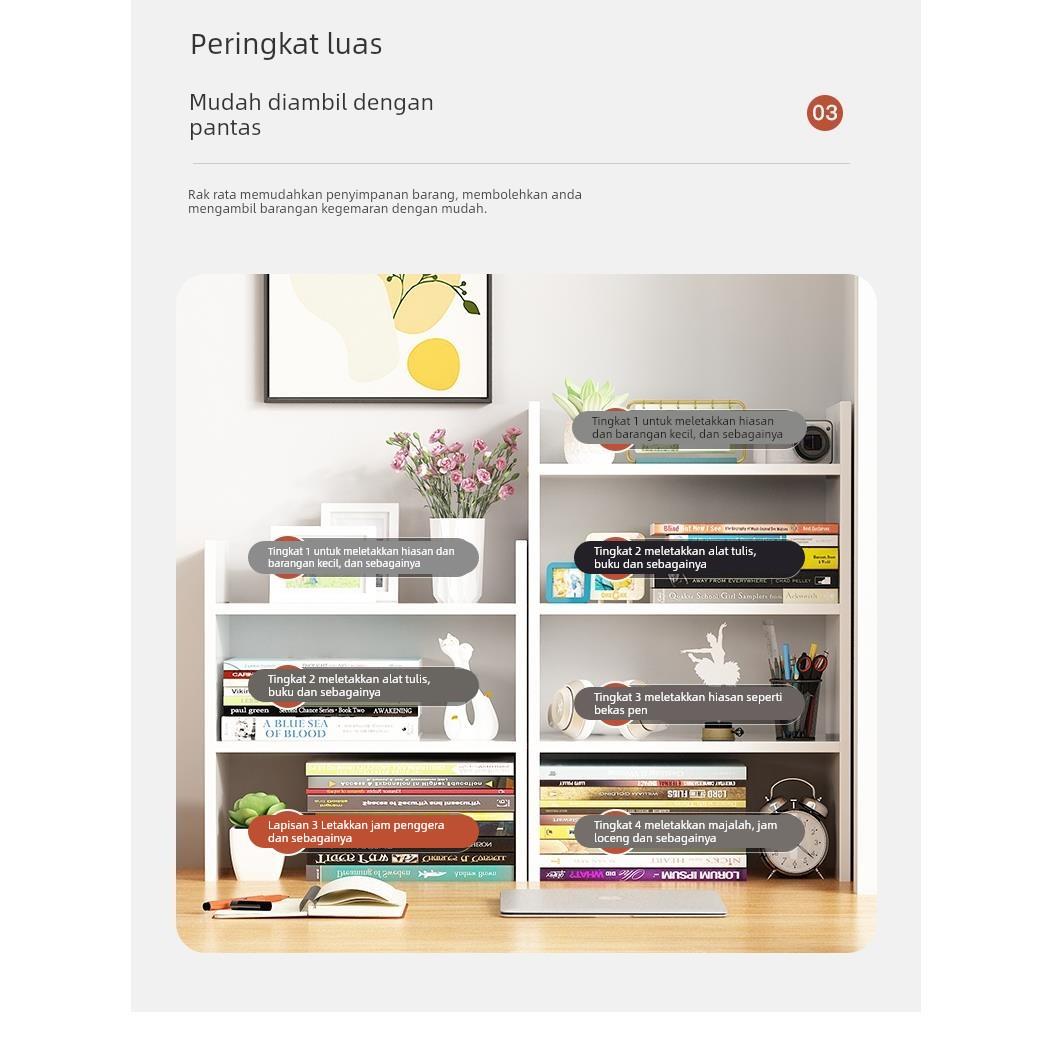 桌上书架桌面置物架办公桌收纳架宿舍书桌摆件桌多层小层架分配件