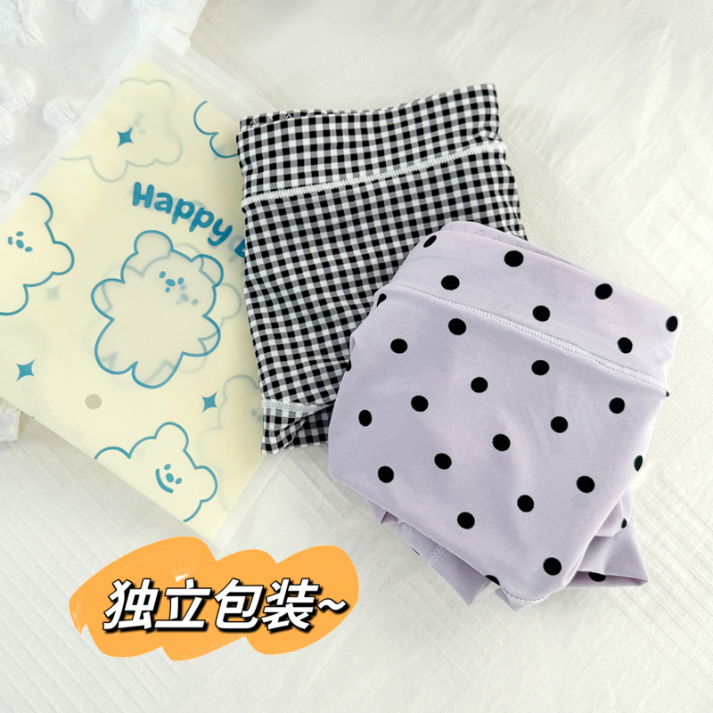 滑溜溜~丝滑触感冰丝少女内裤