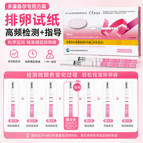 多囊备孕排卵试纸毓婷半定量高灵敏度LH检测多囊也能测到强阳t