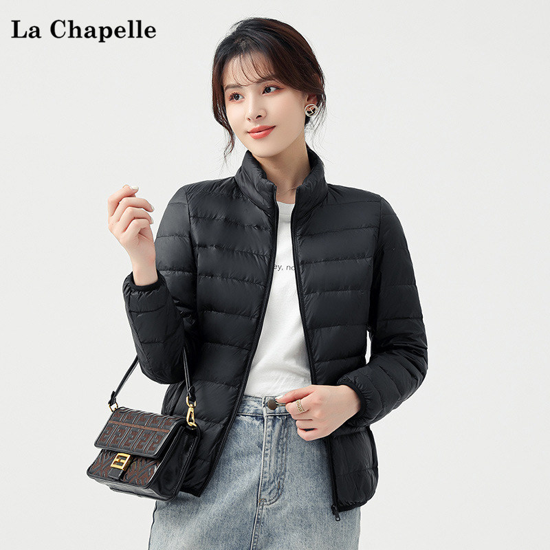 拉夏贝尔/La Chapelle冬季立领短款轻薄百搭简约休闲羽绒服外套女使用感如何?