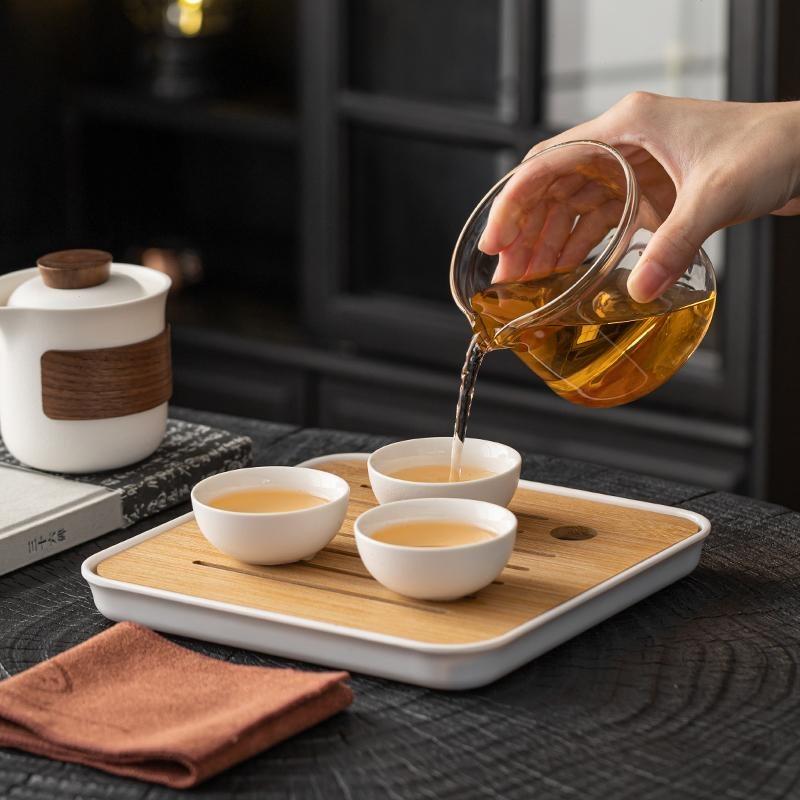 便携式旅行茶具套装快客杯随身包户外露营功夫泡茶壶干泡盘定制