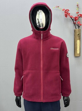 挪威户外加绒加厚棉衣连帽款外套保暖防寒抓绒衣男女款棉服有大码