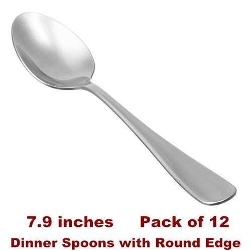 Dinner Spoons with Round Edge Large Tablespoons Serving