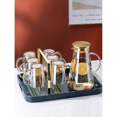 Household high-grade glass cup tea cup water cup kettle set