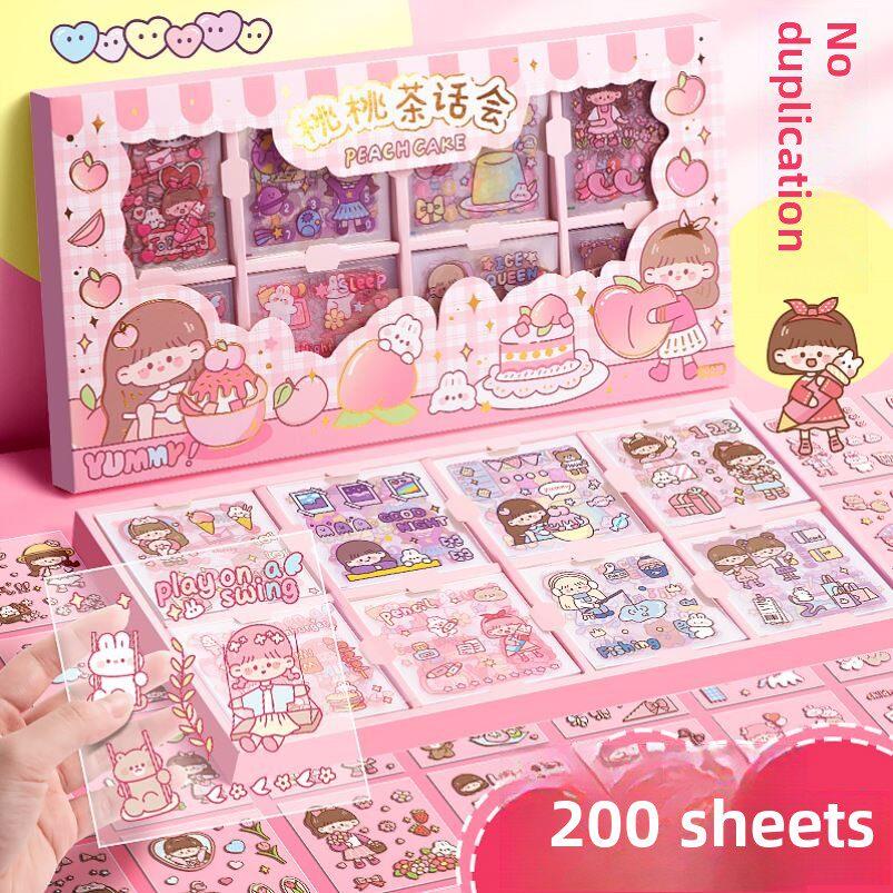 cute cute stickers kids girl journal scrapbook deco sticker - 实物图