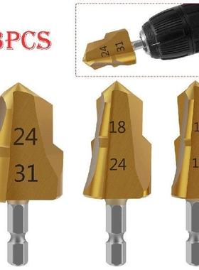 3Pcs Pipe Reaming Drill Bits 63mm Steel Pipe Reamer Tool