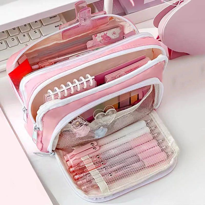 Girl Large Capacity Aesthetic Pencil Bag School Case Pen Ho