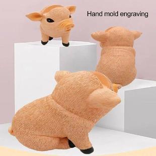 Pig Decor Glasses Holder Cute Pig Glasses Stand Resin Pig