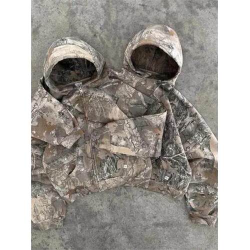 Hip Hop St Clothing Zipper Women Camo Pattern Hoodie Y2K Har