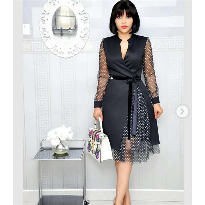 New African office women long sleeves OL dress ladies dress