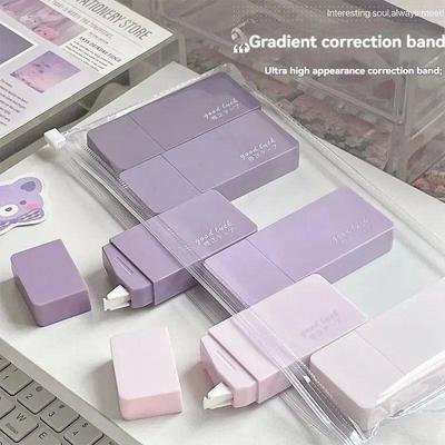 6 Pcs Gradient White Out Correction Tape Set Kawaii Large Ca