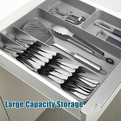 Cutlery Storage Tray Knife Holder Utensils Drawer Organizer