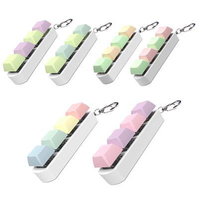 Keyboard Key Fidget Toy Colorful Keychain Keycap Stress Reli