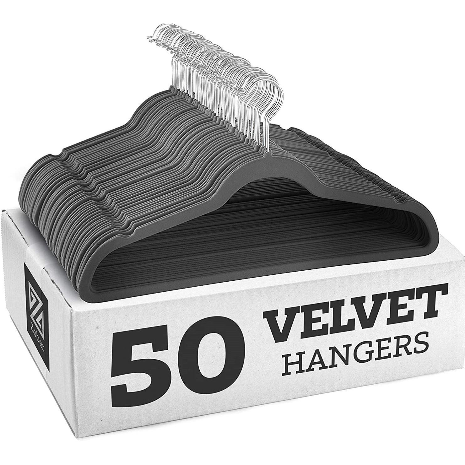 Non slip velvet clothes hanger dress Coat Hanger holder rack