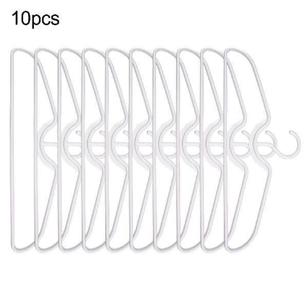 10 PCS Clothes Hangers Short Neck Anti-Slip Plastic Clothes