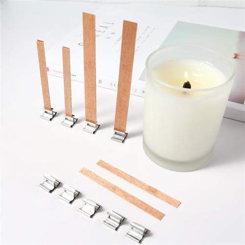 20PCS Natural Wood Wax Wick DIY Candle Material Soy Wax Arom
