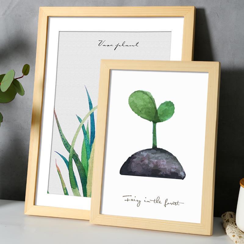Nordic simple wooden photo frame square picture frames 相框