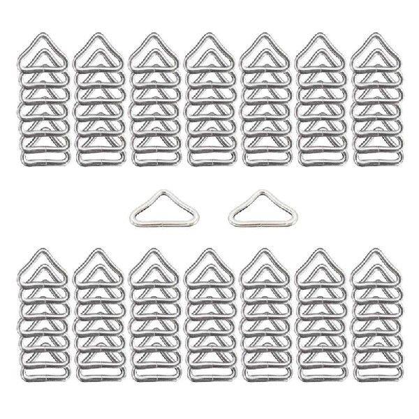 100Pcs 3.8cm Metal Triangular Rings Buckles for Trampoline