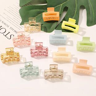 Macaron Colour Small Square Hair Claws Acrylic Hair CliP