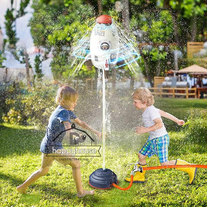 Rocket Launch Sprinkler Toys for Kids Outdoor Yard Water