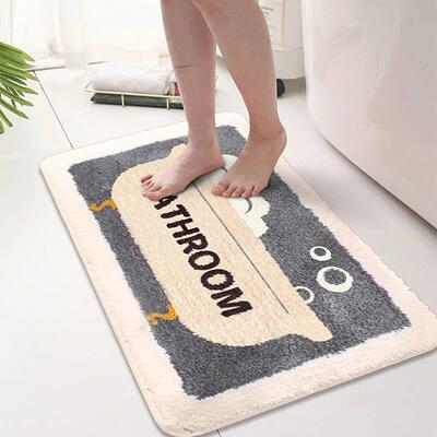Thickened cute imitation cashmere anti-slip mat bathroom toi