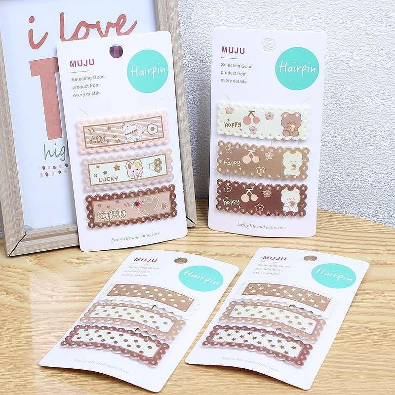 Cute Lace Childrens Hairpin Simple Curry Cartoon BB Clip 3