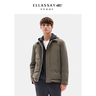ELLASSAY歌力思男装新款鹅绒服大衣羽绒服保暖外套EME354L00700