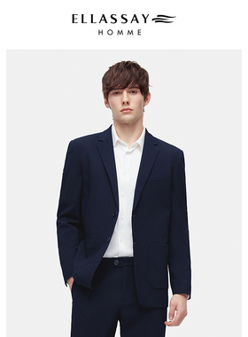 ELLASSAY歌力思男装26年新款奢感绵羊毛混纺吸湿西服EME371T00200