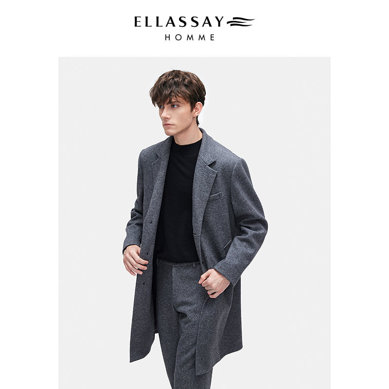 ELLASSAY歌力思男装2025年秋冬美丽奴羊毛外套大衣EME364D00400