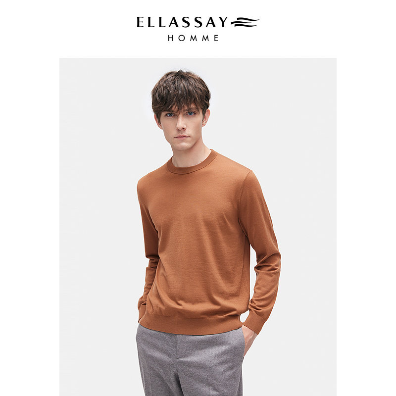ELLASSAY歌力思男装2025年秋冬羊毛针织打底衫EME364M01900