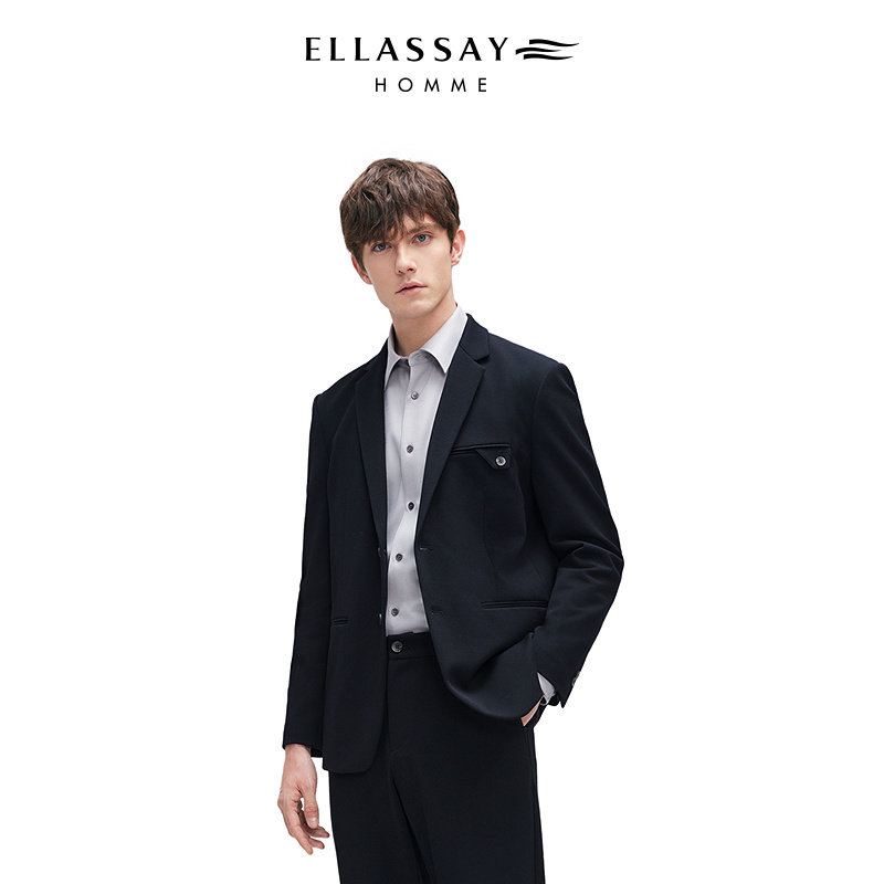 ELLASSAY歌力思男装2025秋冬美利诺羊毛弹力舒适西装EME364T01400