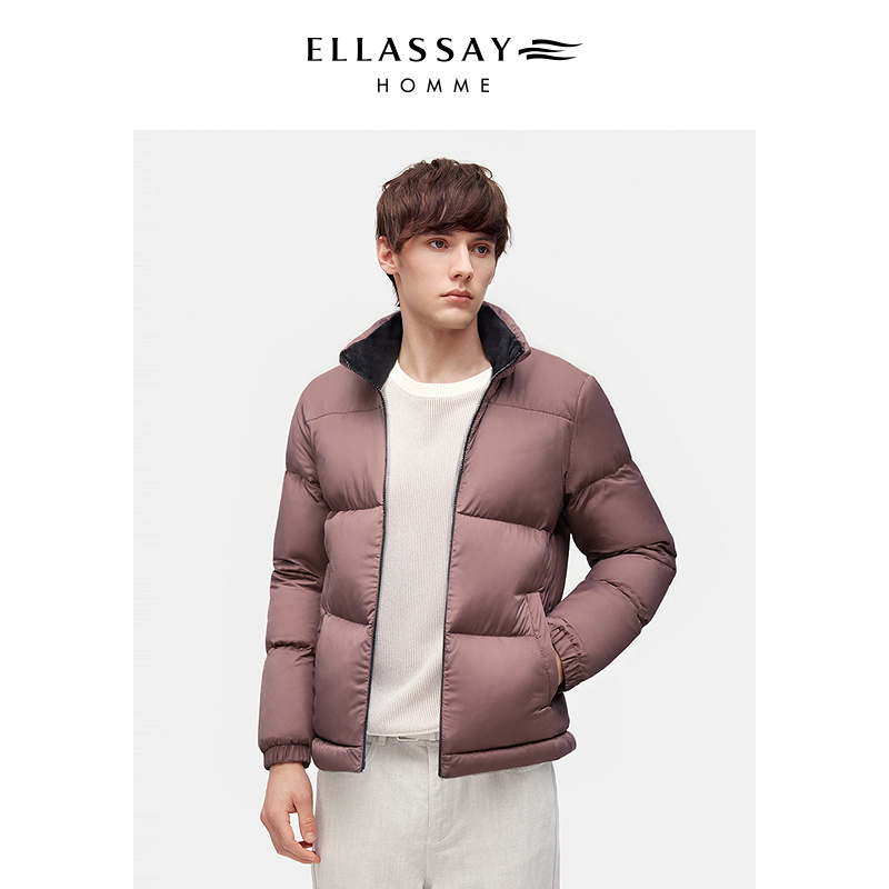 ELLASSAY歌力思男装26年新款白鹅绒双面穿短款羽绒服EME371L00200