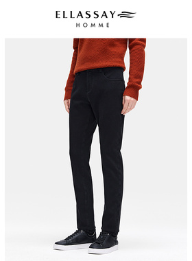ELLASSAY歌力思男装25秋冬修身弹力牛仔裤微锥休闲裤EME363N00700