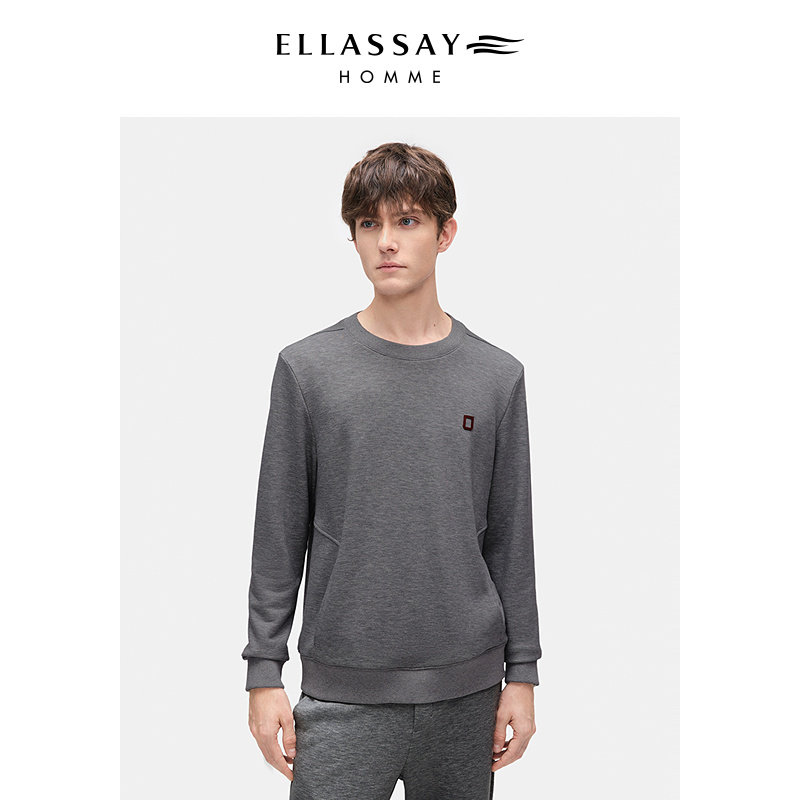 ELLASSAY歌力思男装2025年秋冬天丝羊毛混纺卫衣EME363Z01400