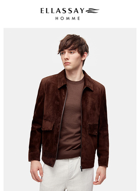 ELLASSAY歌力思男装25年冬法国进口羊皮羽绒填充夹克EME364X01900