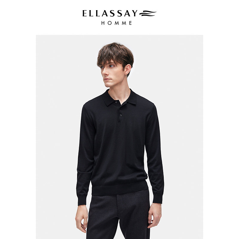 ELLASSAY歌力思男装2025年秋冬羊毛针织POLO衫EME364M01800
