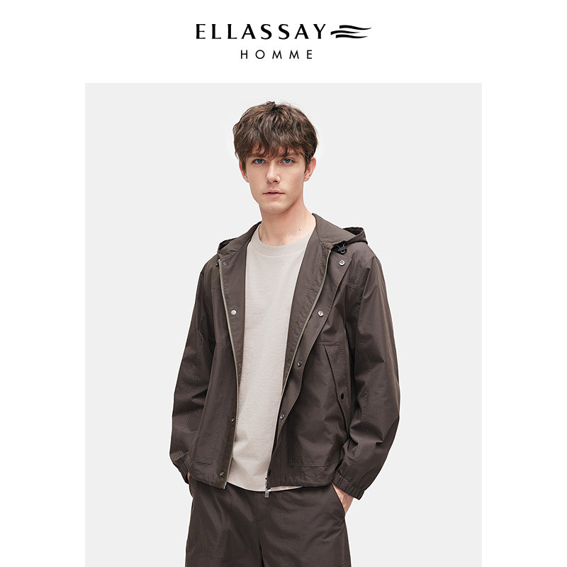 ELLASSAY歌力思男装2025年秋冬休闲连帽外套EME363W00200