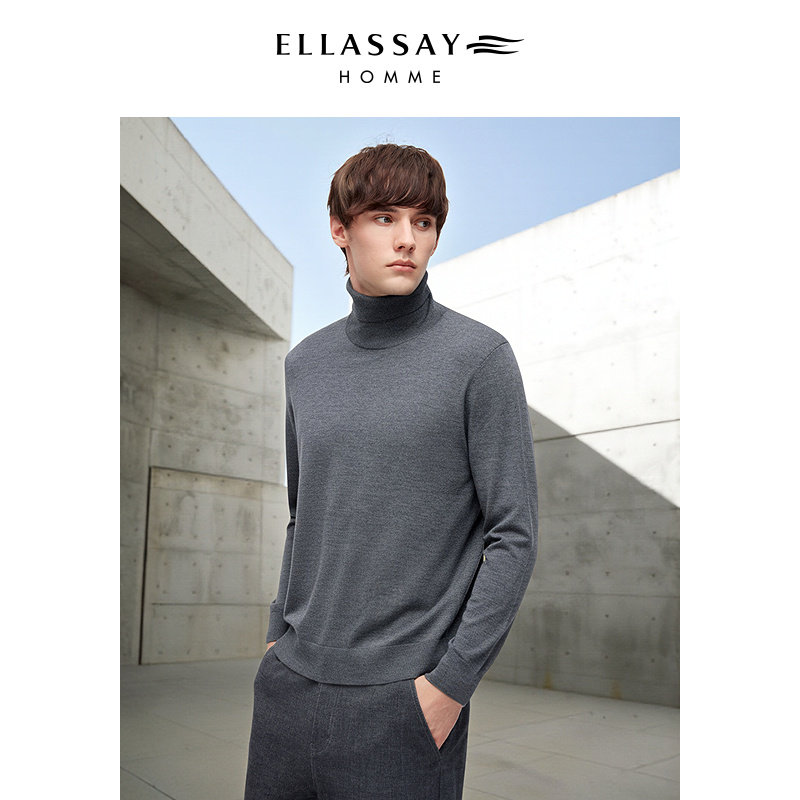 ELLASSAY歌力思男装2025秋冬100%山羊绒保暖柔肤毛衫EME364M02900