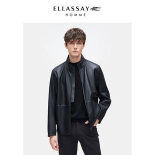 ELLASSAY歌力思男装2025年秋冬防泼水羔羊皮皮衣夹克EME364X00200