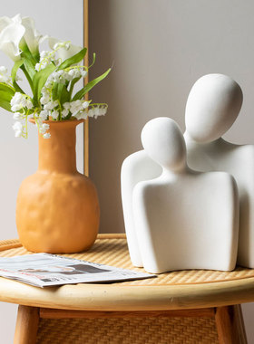 欧式简约酒柜陶瓷摆件桌面装饰品