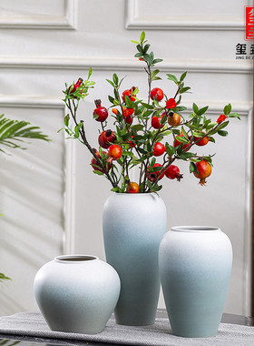小清新简约陶瓷花瓶批发家居客厅插花水培花瓶摆件粗陶罐装饰花盆