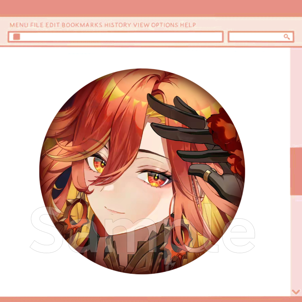 原神火神玛薇卡吧唧徽章高颜值帅气成女胸针胸章游戏周边谷子挂饰