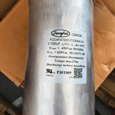 jianghai江海 CBB235FCC4FAT207JT2306A1A 450v635v 3*200uf电容