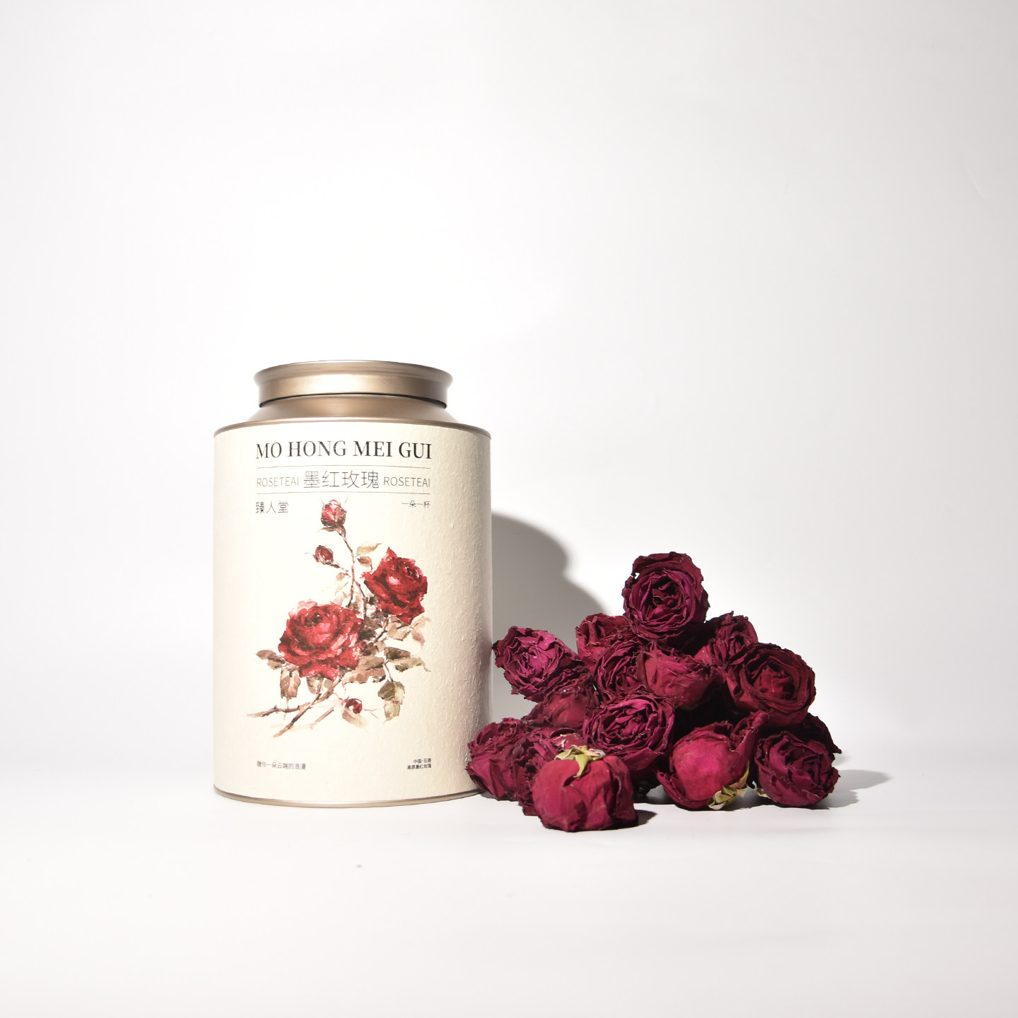 墨红玫瑰花茶罐装玫瑰花干养生茶女性茶饮无硫熏玫瑰茶云南特产